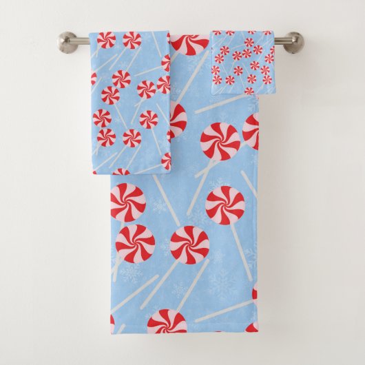 Peppermint Snoep Mints Kerstmis Bad Handdoek (Insitu)