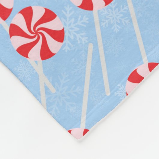 Peppermint Snoep Mints Kerstmis Fleece Deken (Hoek)