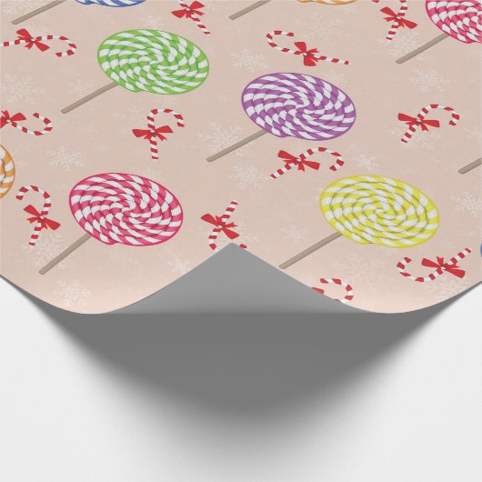 Peppermint Snoep Mints Kerstmis, snoepsnoeren Cadeaupapier (Hoek)