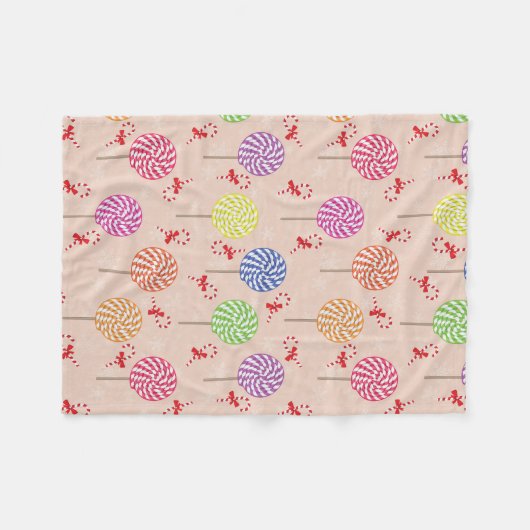 Peppermint Snoep Mints Kerstmis, snoepsnoeren Fleece Deken (Voorkant (Horizontaal))