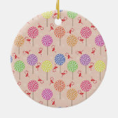 Peppermint Snoep Mints Kerstmis, snoepsnoeren Keramisch Ornament (Achterkant)