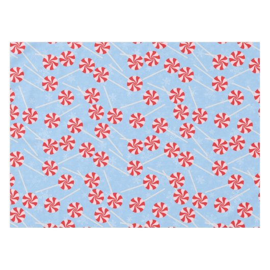 Peppermint Snoep Mints Kerstmis Tafelkleed (Voorkant (Horizontaal))