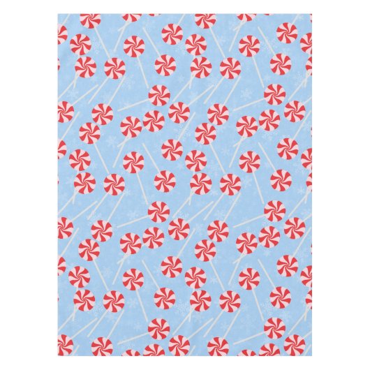 Peppermint Snoep Mints Kerstmis Tafelkleed (Voorkant)