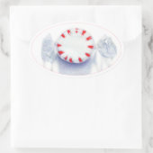 PEPPERMINT SNOEP ovale Stickers (Tas)