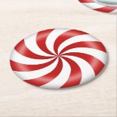 Peppermint Snoep Papier Onderzetter (Gebogen)
