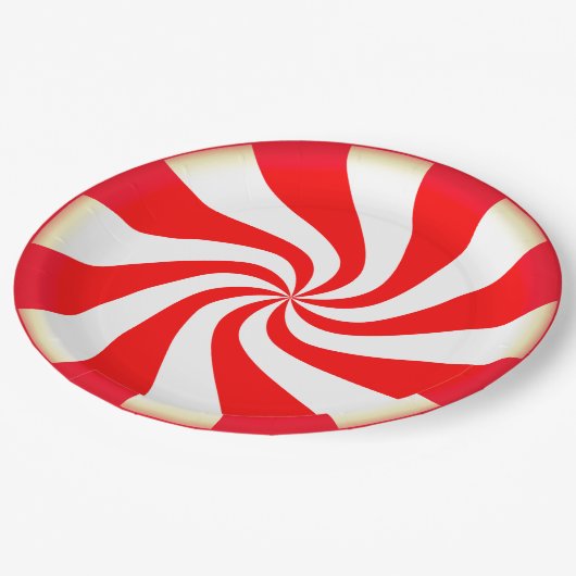 Peppermint-Snoep Papieren Bordje (Gekanteld)