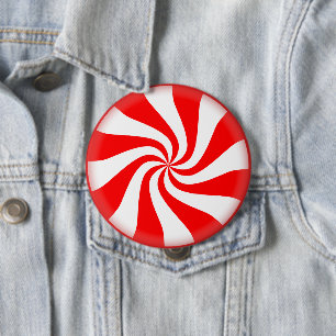 Peppermint-Snoep Ronde Button 4,0 Cm