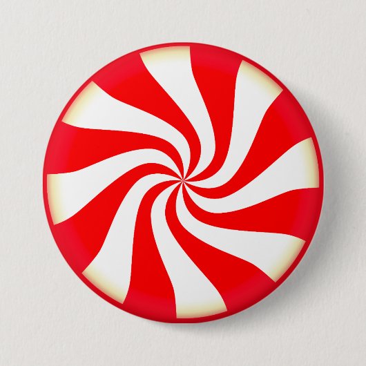 Peppermint-Snoep Ronde Button 7,6 Cm (Voorkant)