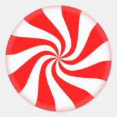 Peppermint-Snoep Ronde Sticker (Voorkant)