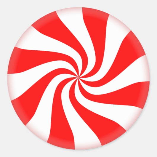 Peppermint-Snoep Ronde Sticker (Voorkant)