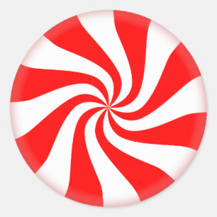 Peppermint-Snoep Ronde Sticker