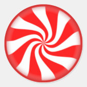 Peppermint-Snoep Ronde Sticker (Voorkant)