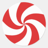 Peppermint-Snoep Ronde Sticker (Voorkant)