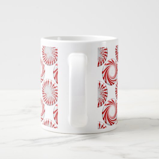 Peppermint Snoep Stippen Jumbo Coffee Mok (Achterkant)