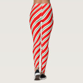 Peppermint Snoep Stripe-feestdag Leggings (Achterkant)