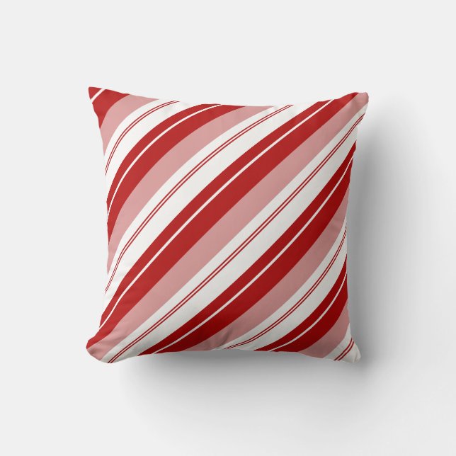 Peppermint Snoep Stripe Kussen (Voorkant)