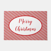 Peppermint snoep stripe op maat deurmat (Voorkant)