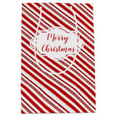 Peppermint snoep stripe op maat medium cadeauzakje (Voorkant)