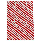Peppermint snoep stripe op maat medium cadeauzakje (Achterkant)