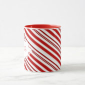 Peppermint snoep stripe op maat mok (Midden)