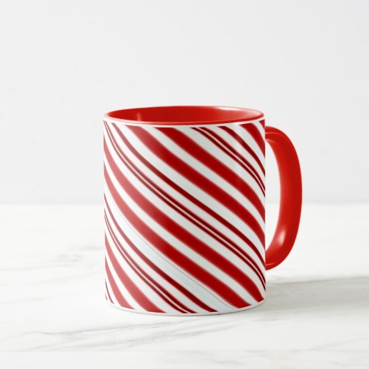 Peppermint snoep stripe op maat mok (Voorkant rechts)