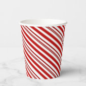 Peppermint snoep stripe op maat papieren bekers (Achterkant)