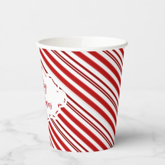 Peppermint snoep stripe op maat papieren bekers (Links)