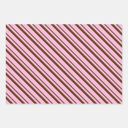 Peppermint Snoep Stripes, rood, groen, roze  Inpakpapier Vel (Voorkant 3)