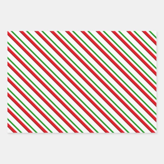 Peppermint Snoep Stripes, rood, groen, roze  Inpakpapier Vel (Voorkant 2)