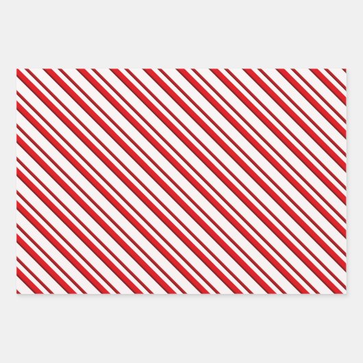 Peppermint Snoep Stripes, rood, groen, roze  Inpakpapier Vel (Voorkant)