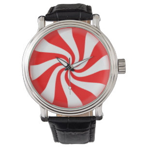 Peppermint Snoep Swirl Horloge