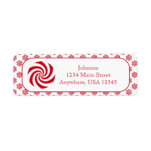 Peppermint Snoep Swirl-kerstfeestdag Etiket