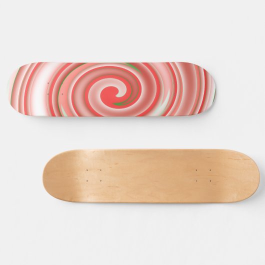 Peppermint Snoep Swirl Persoonlijk Skateboard (Horizontaal)