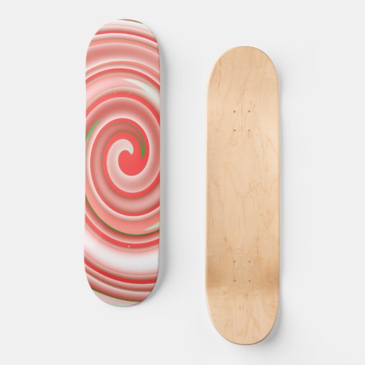 Peppermint Snoep Swirl Persoonlijk Skateboard (Voorkant)