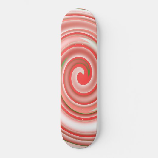 Peppermint Snoep Swirl Persoonlijk Skateboard (Voorkant)
