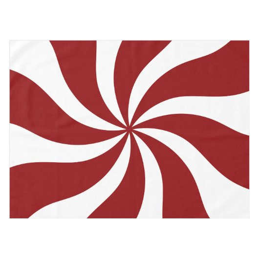 Peppermint Snoep Swirl Red en White Tafelkleed (Voorkant (Horizontaal))