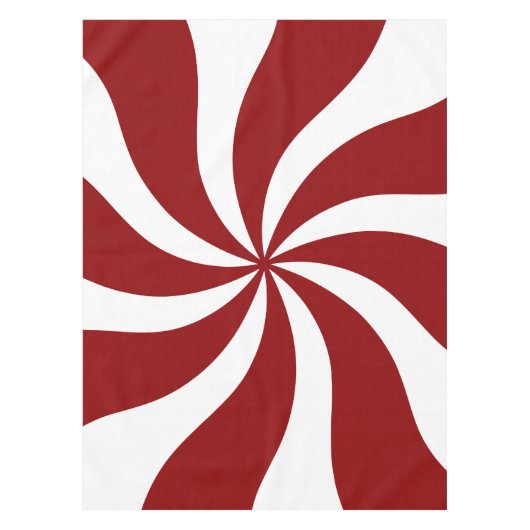 Peppermint Snoep Swirl Red en White Tafelkleed (Voorkant)