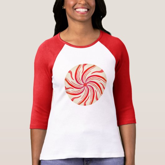 Peppermint Snoep Swirl T-shirt (Voorkant)