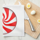 Peppermint-Snoep Theedoek (Quarter Fold)