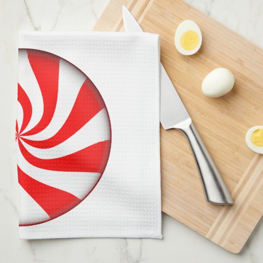 Peppermint-Snoep Theedoek (Quarter Fold)