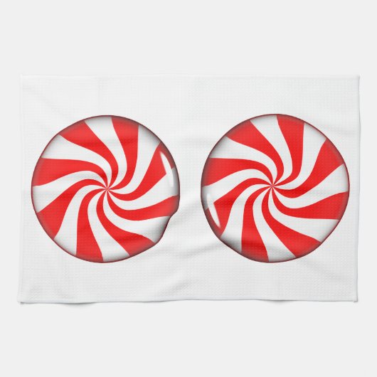 Peppermint-Snoep Theedoek (Horizontaal)