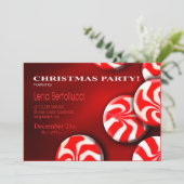 Peppermint Snoep - Uitnodiging voor Kerstmis (Staand voorkant)