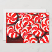 Peppermint Snoep - Uitnodiging voor Kerstmis (Achterkant)