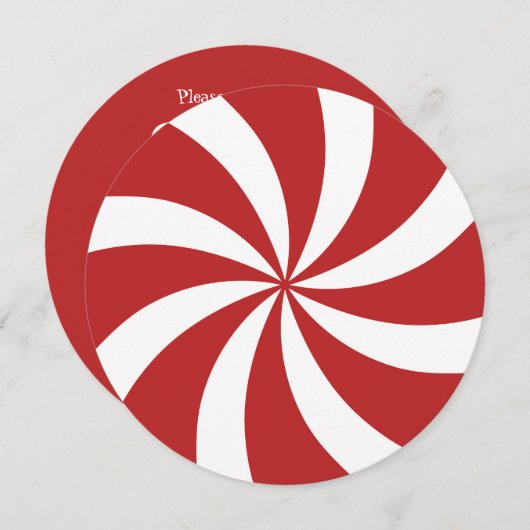 Peppermint-Snoep voor kerstmis Kaart (Voorkant / Achterkant)