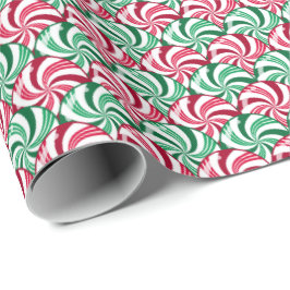 Peppermint-Snoepjes schalen - kerstpatroon Cadeaupapier