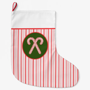 Peppermint/snoepriet kerststuring grote kerstsok