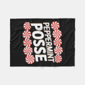 Peppermint Sse Festive Christmas Candy Theme Famil Fleece Deken (Voorkant (Horizontaal))