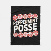 Peppermint Sse Festive Christmas Candy Theme Famil Fleece Deken (Voorkant)