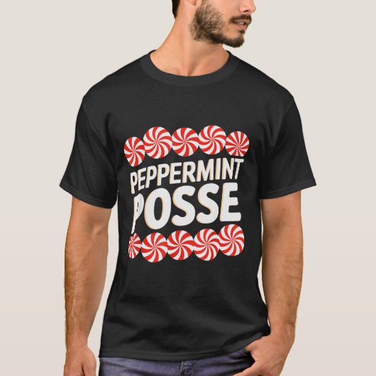 Peppermint Sse Festive Christmas Candy Theme Famil T-shirt (Voorkant)