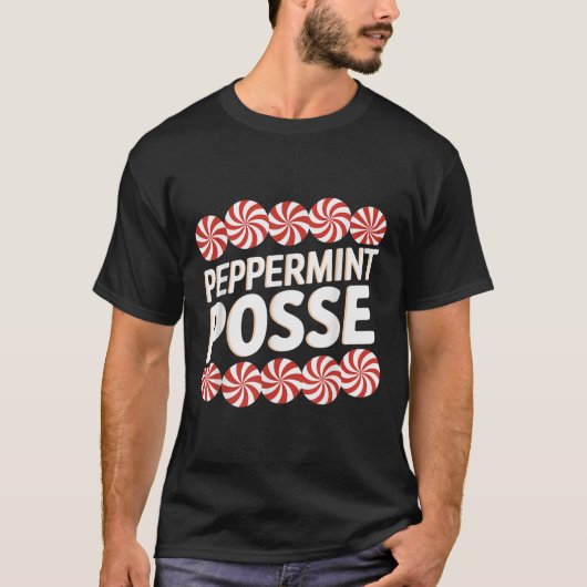 Peppermint Sse Festive Christmas Candy Theme Famil T-shirt (Voorkant)